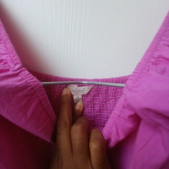 Elegant Pink Puff Sleeve Women's Dress Size Medium Size Medium - Picture 3 of 5